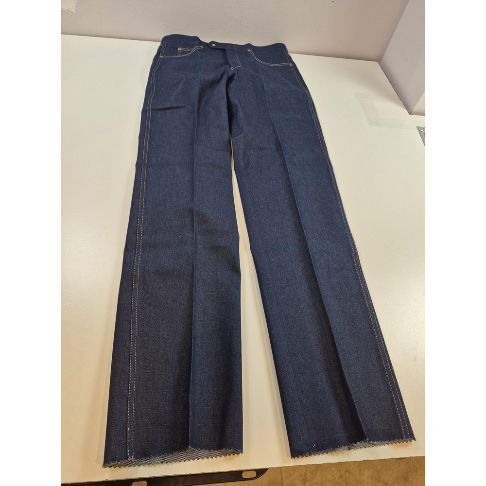 VTG Sansabelt Jeans Mens 35x37 Blue Straight Leg Denim Made in USA Deadstock